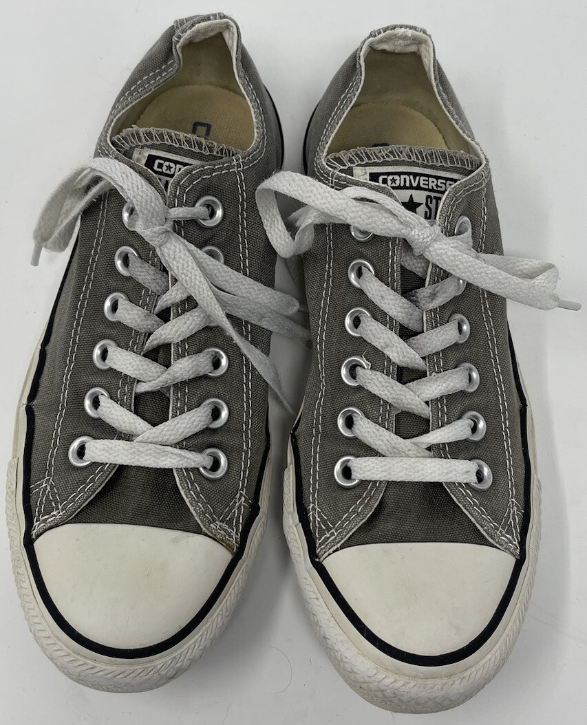 CONVERSE ALSTARS CHUCK TAYLOR TENNIS SHOES LOW TOP GREY SHELL TOE