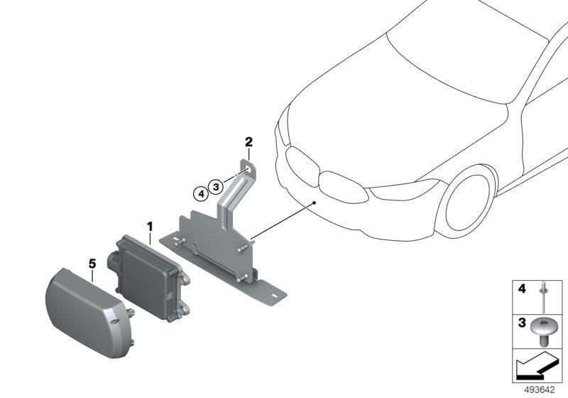 Neu Orginal BMW Montieren Sie die Frontradarsensor 66316878323 