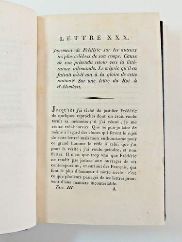 1789 Laveaux. Lettres sur Frédéric II, Roi de Prusse 3/3 vols - Picture 8 of 9