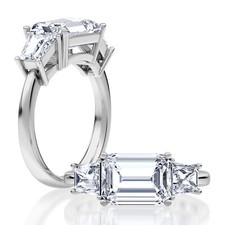 Diamond Engagement Ring VS1 F 5 Carat Lab-created 14k White Gold IGI Eye Clean