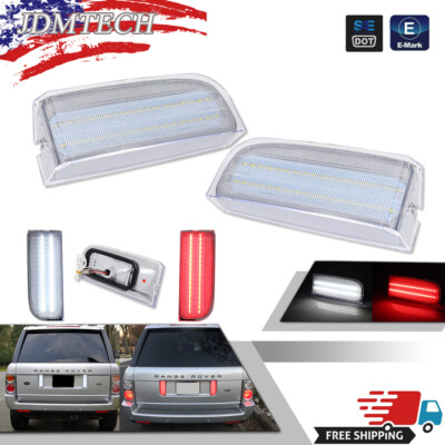 [FULL LED]Clear Housing Back Up Reverse Light Lamps For 2003-12 Range Rover L322