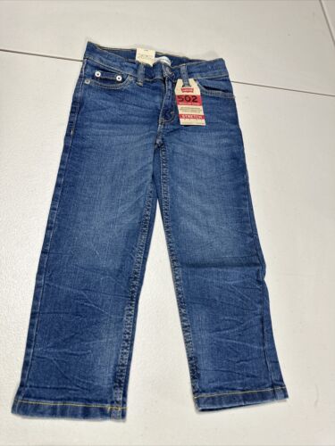 New Boy's Levi’s 502 Regular Taper Stretch Jeans - Size 4 Boys NWT 0179 - Afbeelding 1 van 5