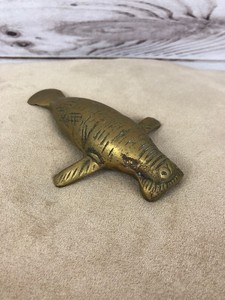 Vintage Solid Brass Manatee Figure; Paperweight; 5.1â Long; 5.9 oz; Florida Gulf | eBay