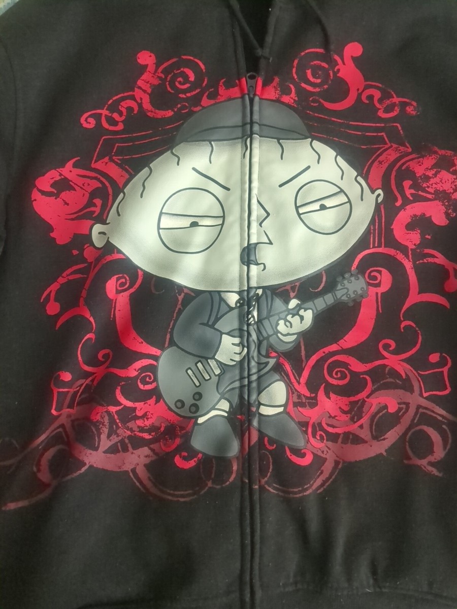 Family Guy Stewie AC/DC Hoodie Size XL Full Rare Stewie