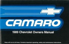 1989 Chevrolet Camaro Owners Manual 1989 Chevrolet Camaro Owners Manual