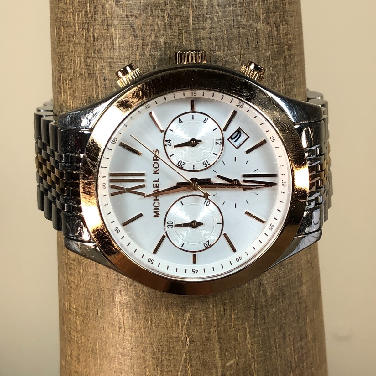 Michael Kors MK Brookton 5763 watch Michael Kors Brookton Men MK-5763 White Dial Chronograph  main image 2