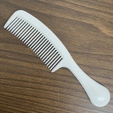 VTG Goody White Comb Wide Tooth Plastic 6.5 With Handle Unbreakable