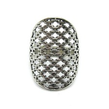 Stylish Long Sterling Silver Ring Genuine Solid Stamped 925 Empress R002115