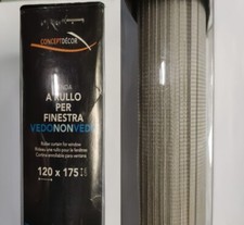 CONCEPT DECOR - TENDA A RULLO VEDO NON VEDO GRIGIO PERLA 120X175CM