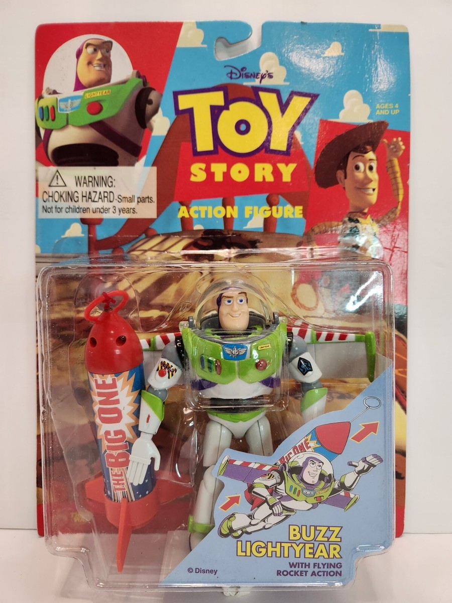 Disney TOY STORY Action Figure BUZZ LIGHTYEAR with Flying Rocket