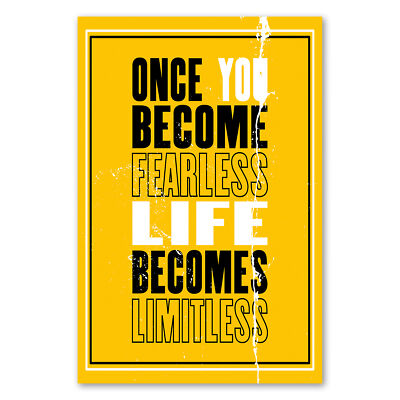Postereck 1710 Poster Leinwand Vintage Plakat, Once You Become Motivation Spruch
