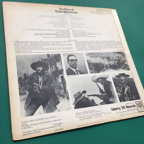 BEST OF MORRICONE Film Soundtracks LP Death Rides A Horse Navajo Joe Big Gundown - Picture 6 of 12
