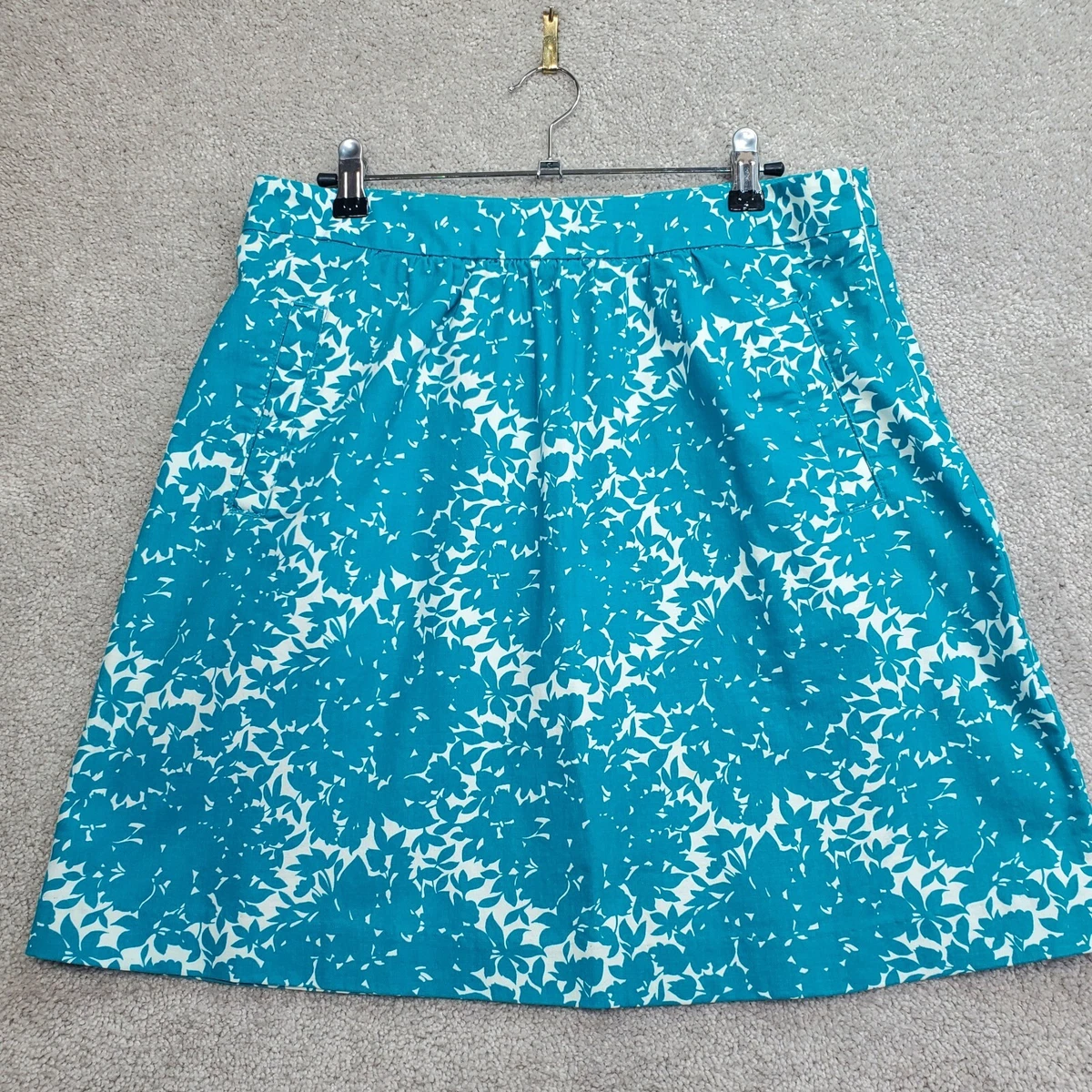 Black leopard print lined a line skirt Size