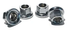 MCS SPINNER 3/8" (10mm) HUB AXLE NUTS CHROME (Set of 4)
