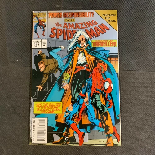 AMAZING SPIDER-MAN #394 | Foil Cover Flipbook | Newsstand UPC | 1994 | VF/NM 9.0