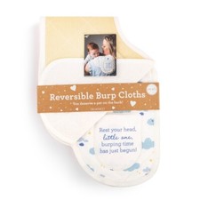 DEMDACO Reversible Burp Cloths Blue Clouds