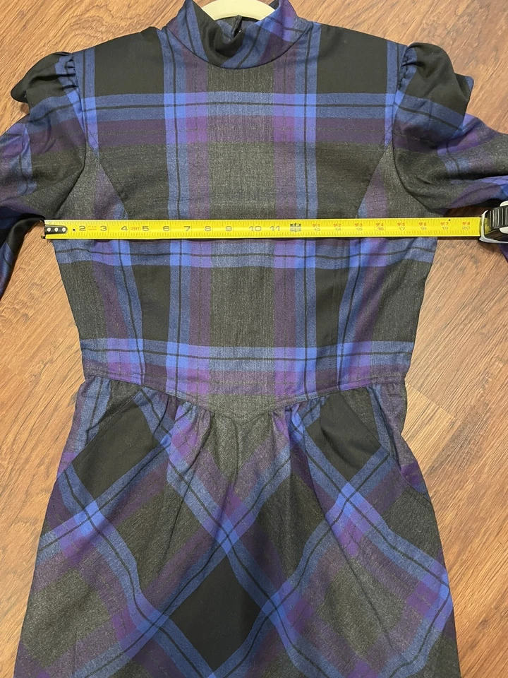 Vestido De Colección Principios Años 80 Raúl Blanco f. Neiman-Marcus Talla 12 100% Lana Hecho en Inglaterra Foto 3 de 4