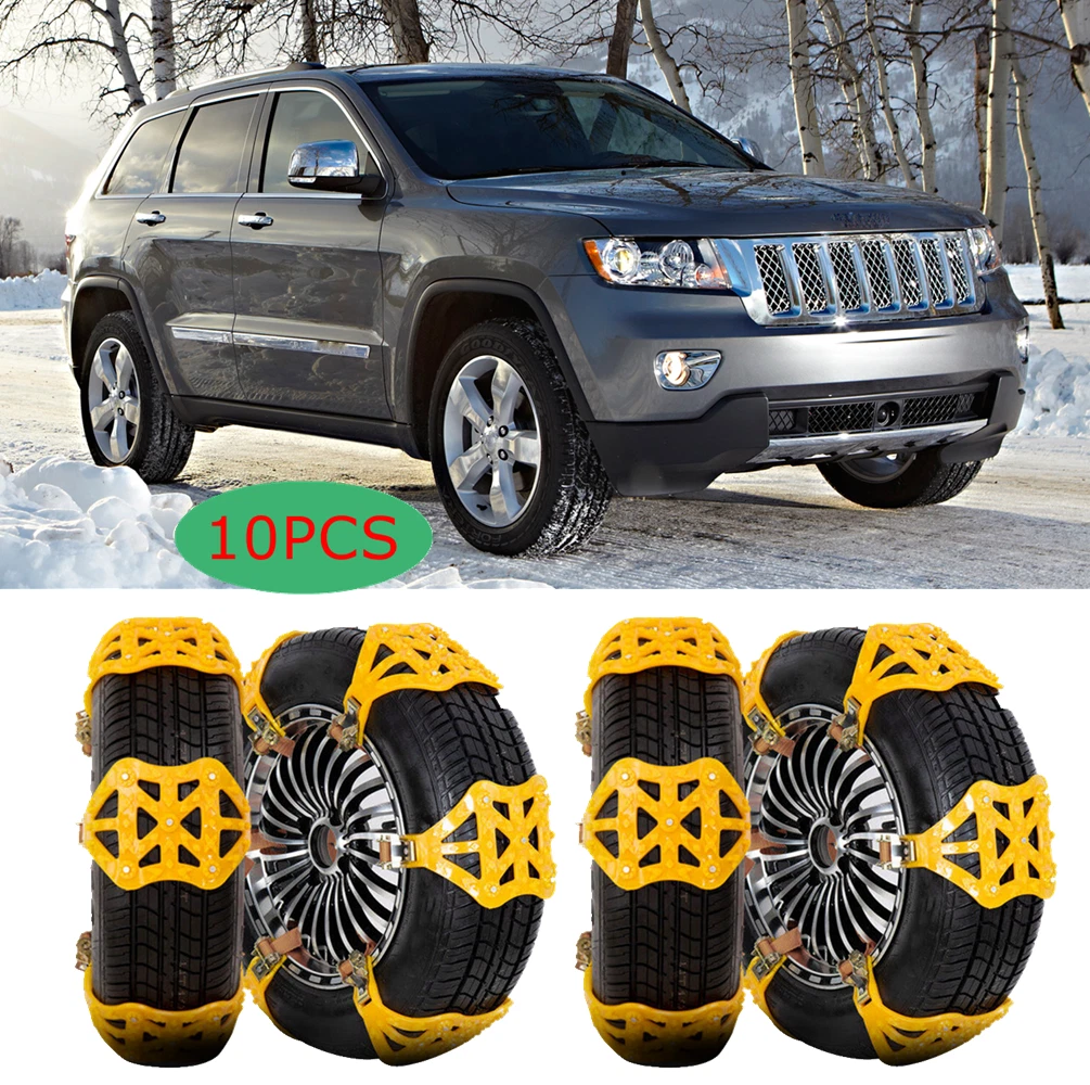 For Jeep Grand Cherokee 10PCS Car Wheel Tire Snow Chain Lce Tyre TPU Anti-skid