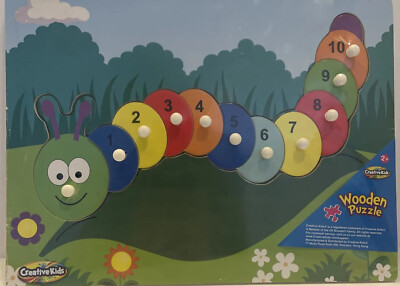 NEW Creative Kids Wooden Learning Puzzle 123's Numbers Ages 2+ Teaching