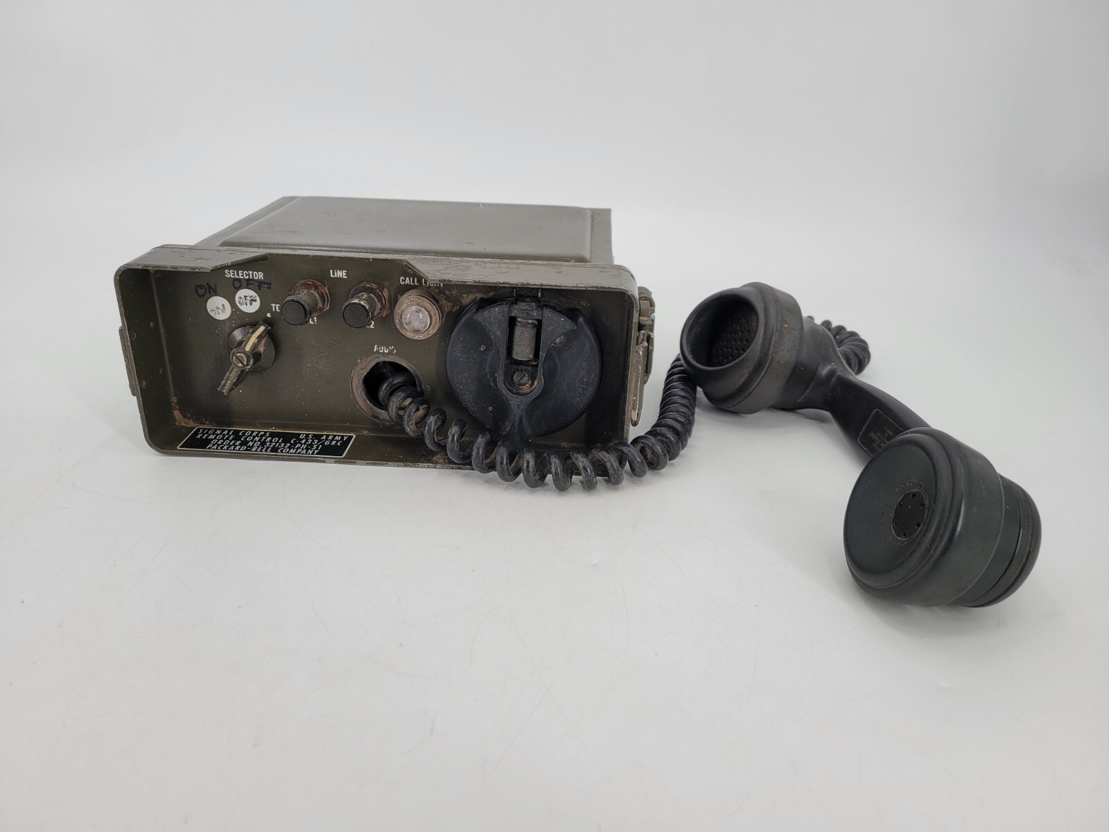 US Army Radio Phone Remote Control C-433/GRC W/ Western Electric E1 Phone