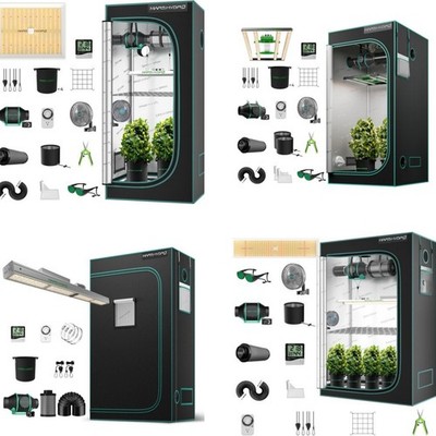MARS HYDRO Complete Grow Tent Kit w/LED Grow Light 100W-1000W,w/Inline Fan Kit