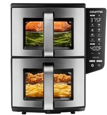 Gourmia GAF1190 11Qt Dual Basket Air Fryer Oven 1700 Touchscreen 10/10 See Photo
