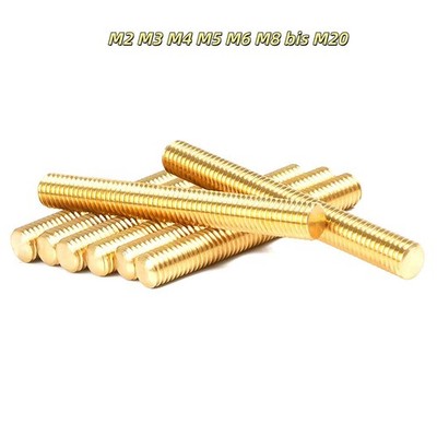 Gewindestangen DIN 975 976 Messing Gewindestab Bolzen M2 M3 M4 M5 M6 M8 bis M20