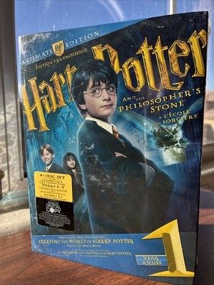 Harry Potter 1 Sorcerers Stone 4 DVD Ultimate Edition, Cards/Book Factory Sealed
