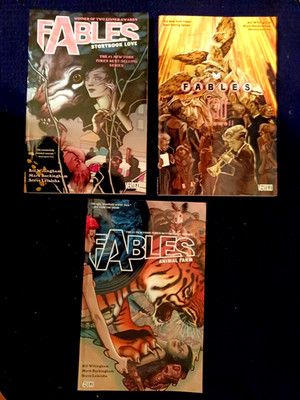 3 Fables graphic novels-Animal Farm, Storybook Love & Farewell-free shipping