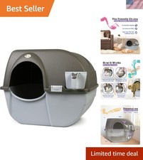 Effortless Self-Cleaning Litter Box for Cats - Regular Size in Grey