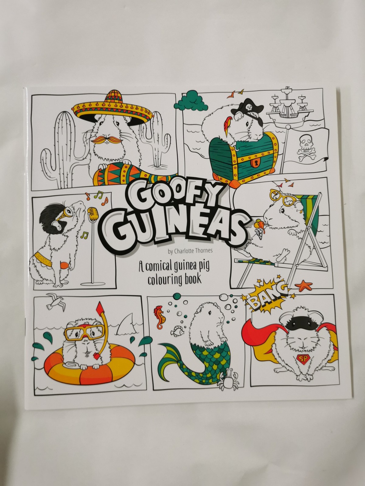 Goofy Guineas: A comical guinea pig colouring book!: