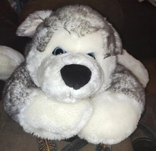 Kids Of America Siberian Husky Dog Plush Blue Eyes Wolf Large Stuffed Animal