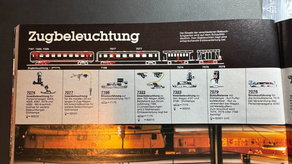 Märklin H0 illuminazione interna lanterna finale arredamento interno figure... - Immagine 4 di 4