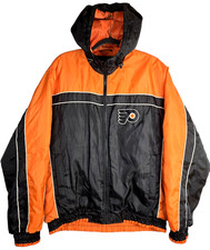 VTG NHL Philadelphia Flyers Hockey Men Size Medium Full Zip Quilted Lined Jacket