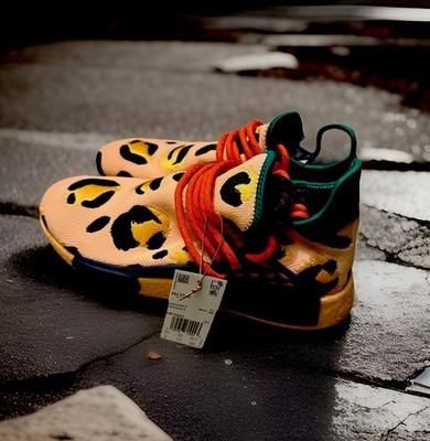 Adidas Pharrell HU NMD Animal Print Pulse Amber HP3221 Size  9 Men s New w/ Box