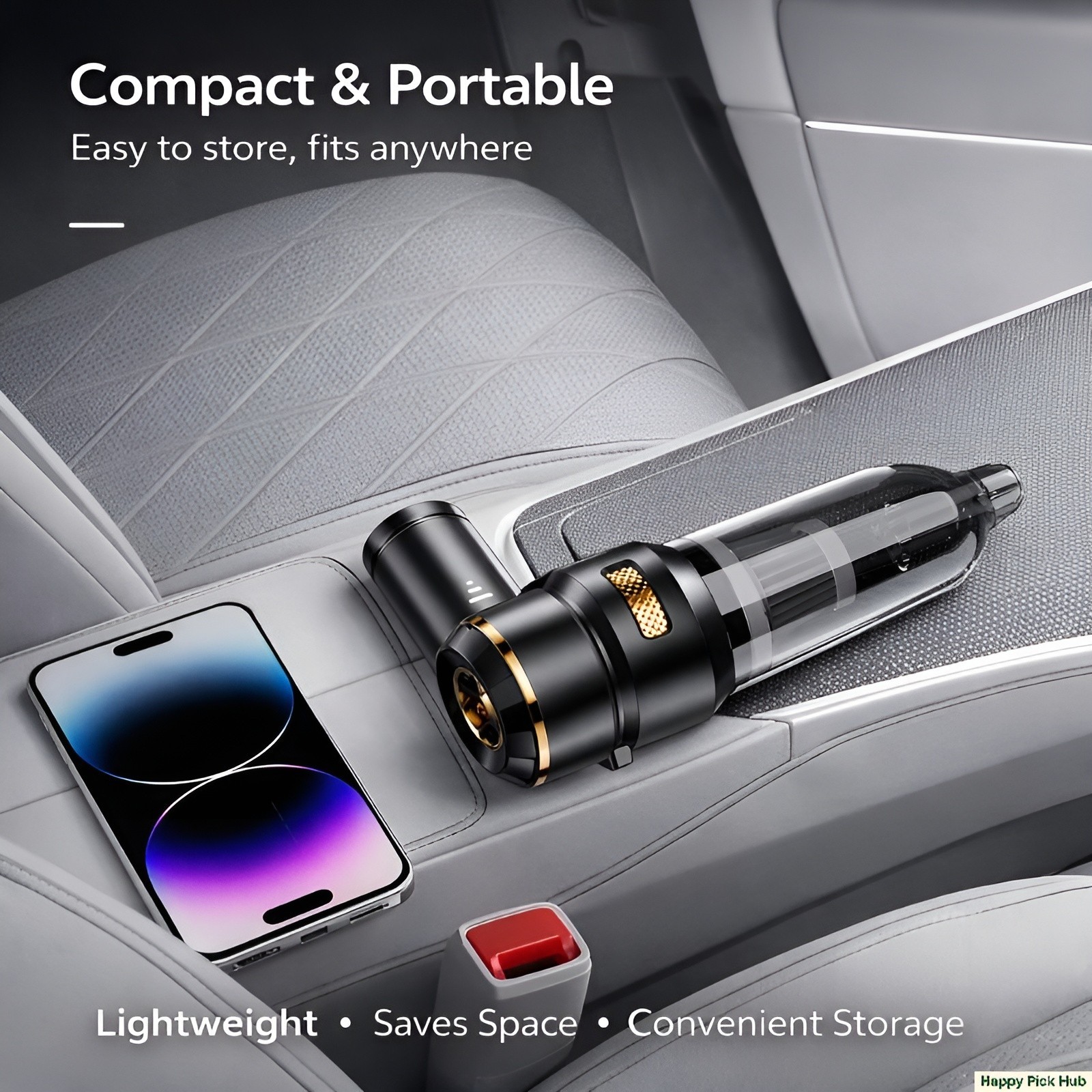 Cordless Handheld Vacuum Cleaner w/ Blower  Strong Real Suction for Car and Home - Thumbnail 9