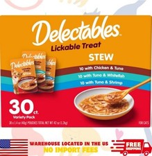 Hartz Delectables Stew Variety Pack Lickable Cat Treats, 1.4-oz tube, 30 count