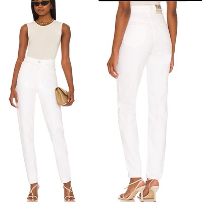 Mother Snacks High Waisted Twizzy Skimp Jean 100% Cotton Sticky Rice 28 NWOT