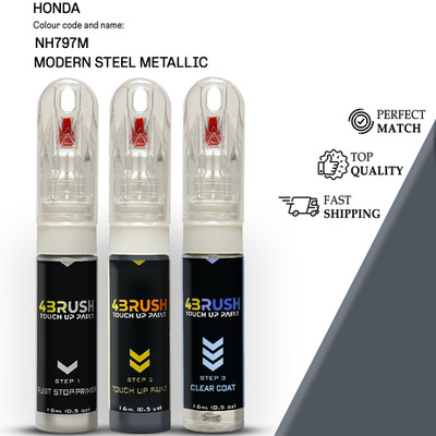 for HONDA NH797M MODERN STEEL METALLIC Touch Up Paint Scratch Repair Remove Kit 