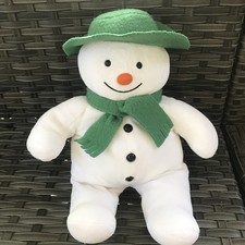 Vintage Eden The Snowman Raymond Briggs 15  Laying 10  Sitting Green Hat Scarf