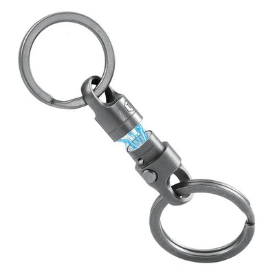KeyUnity Titan Magnet Schnellverschluss Schlüsselanhänger & Schlüsselanhänger, Einhand M, Grau 