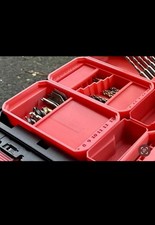 2x Drill (HSS or Hex) Bit Bins & Holders for Milwaukee Packout Slim Organiser