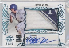 2021 Leaf Trinity Platinum 56/99 Peyton Wilson #PA-PW1 Patch Auto 07b3