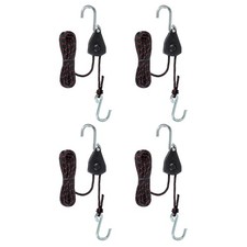 4 Pcs Kayak Rope Tie Down Straps, 1/8" x 10 ft Heavy Kayak Rope Strap Canoe B...