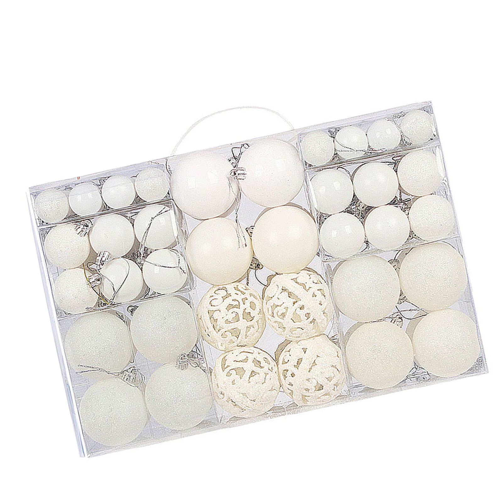 100pcs Xmas Ball Ornaments Vibrant Hanging Balls For Xmas Tree Holiday Decor Use