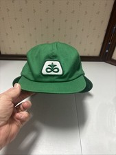 RARE Vintage Pioneer Cap Green Seed Corn Hat Fur lined Ear Flaps, made In Usa
