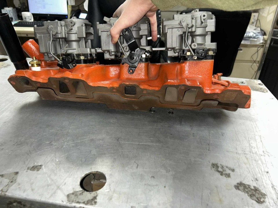 58 59 60 61 Chevrolet 348 409 Intake Tri Power With Rochester Carbs ...