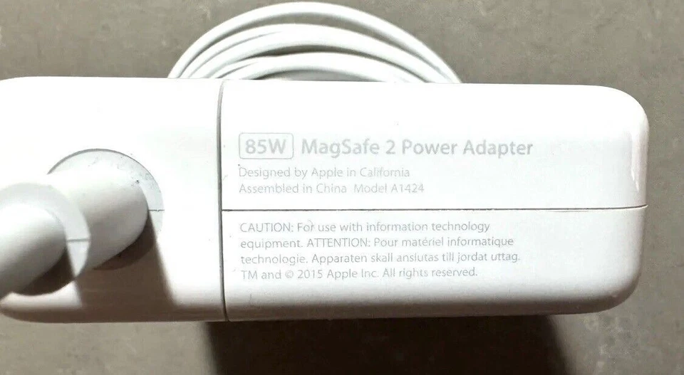 Original Apple 85 W MagSafe 2 Netzteil Ladegerät Ladekabel für MacBook Pro - Bild 2 von 2