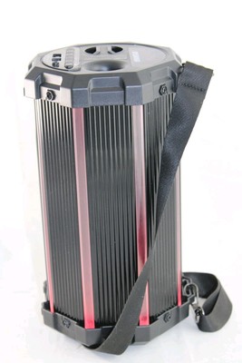 Sylvania Tube Portable Bluetooth Speaker with Aux, USB, AM/FM, LED