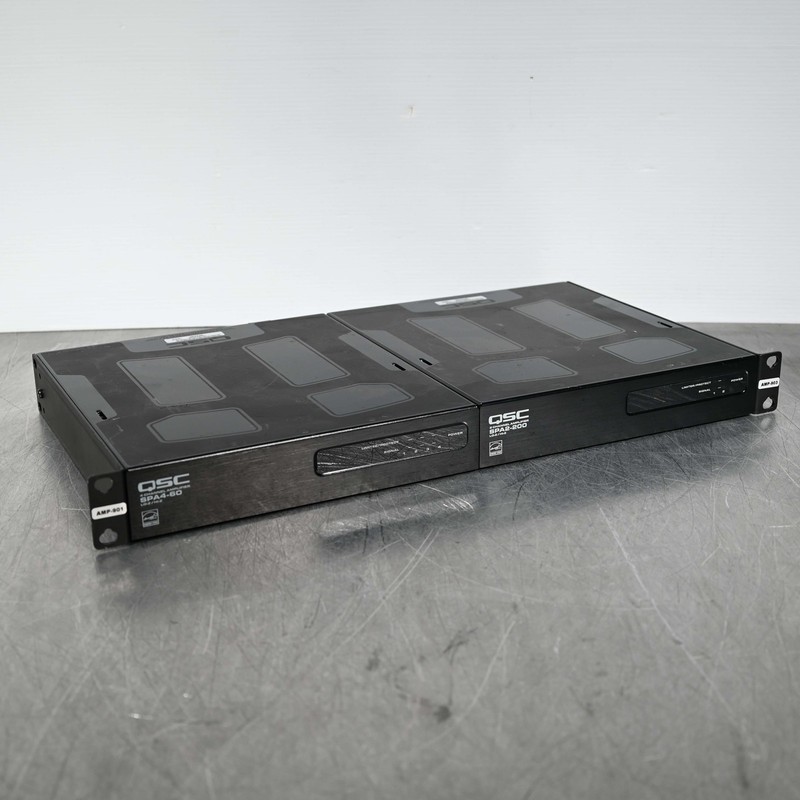 QSC SPA2-200 2-CH 200W and SPA4-60 4-CH 60W Class D Power Amplifier Set